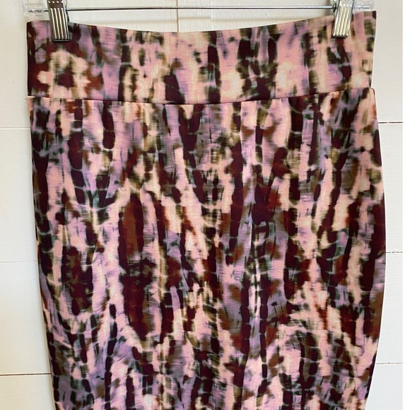 Bryn Walker Tie Dye Sloan Skirt Long Tube Pencil Skirt Corteccia Print - S EUC - Picture 11 of 15